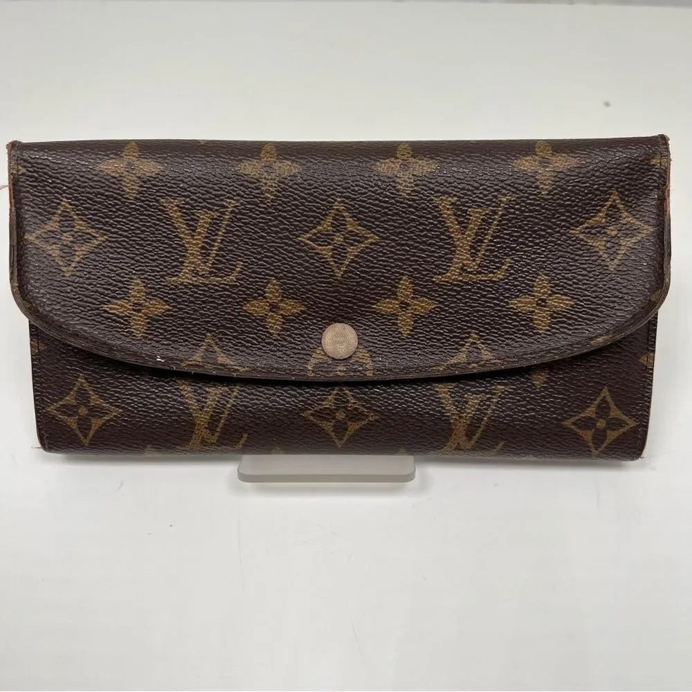 LOUIS VUITTON LONG WALLET MONOGRAM CANVAS BROWN